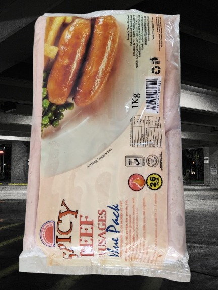 Spicy Beef Sausages 1Kg